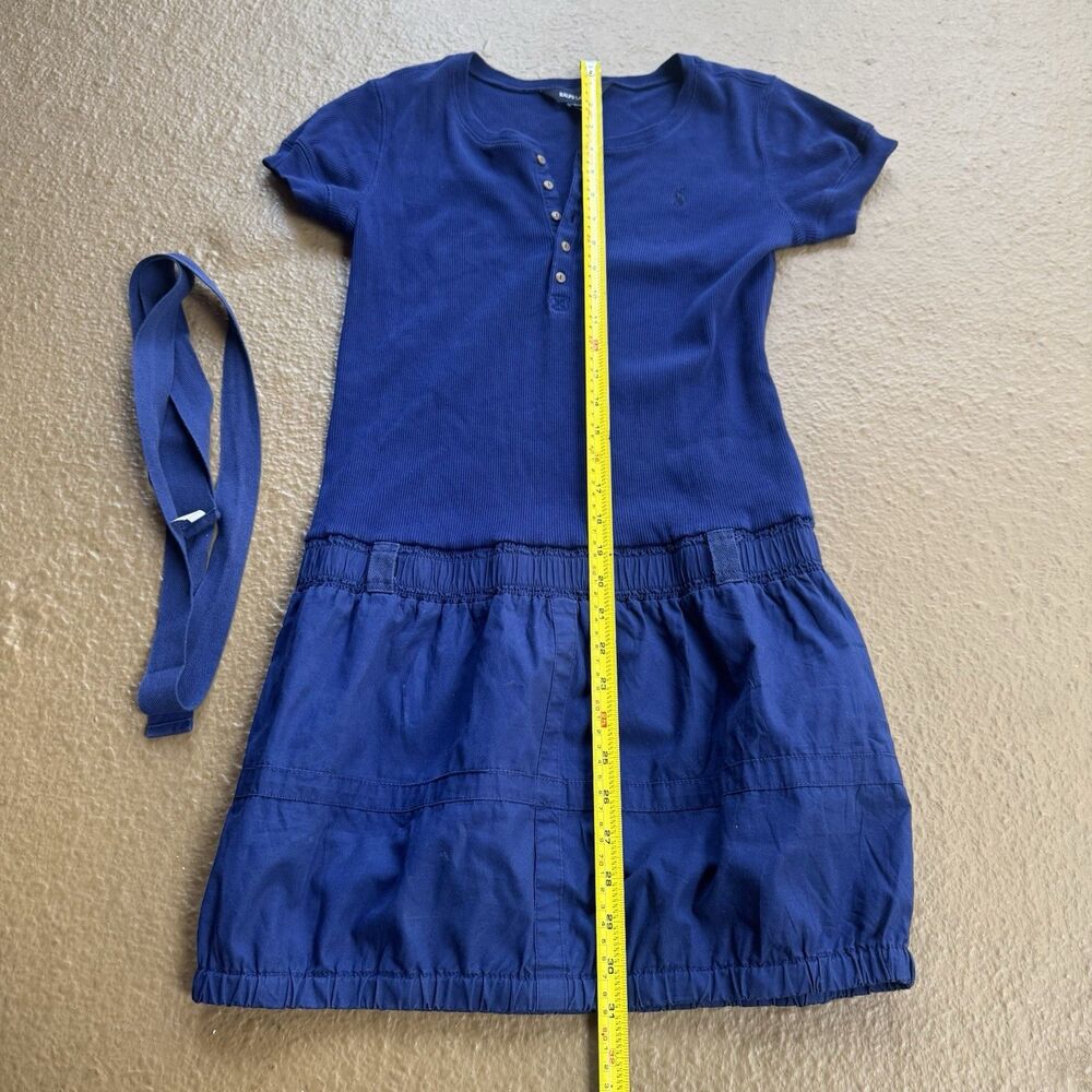 New Ralph Lauren Polo Blue Tennis Shortsleeve Cotton Dress Girls XL 16 Adult S - Picture 10 of 13